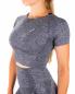 Preview: Sport Crop Top ZRED Dynamic grau von vorne seitlich
